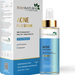 7days natural Acne Control Face serum with 2% salicylic acid+ Azelaic acid for clear acne Breakouts and radiant glow-19