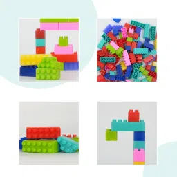 i play Mini Block Puzzle Learning and Educational Block Toy Set of 100 Pcs image 3