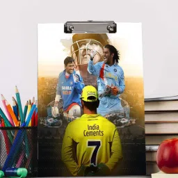 Dhoni Thala 7 Digital reprint examination pad school collage Size 14x10 inch-picture-21