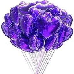 Solid 50 Purple Heart Foil Balloons (10 inch small ) For party Decoration Balloon-image-13
