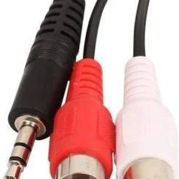 SRIGEETA TV-out Cable TV-out Cable 3.5mm Male To 2 RCA Male Stereo-image-4