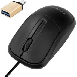 ZEBRONICS Comfort+ Wired Mouse, C-OTG (Set of 2) Combo Set-28