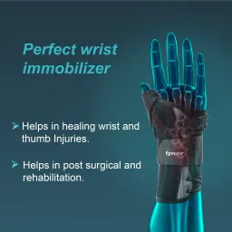tynor Wrist Splint with Thumb, Black, XL, 1 Unit Wrist Support image 2