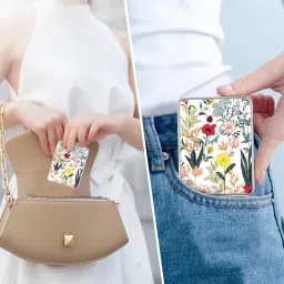 feelhigh 1pc Square Compact Mirror, Pocket Mirror, Small Mirror for Purse, image 3