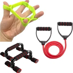 dr pacvu Set 3|Toning Tube,1 Rubber Finger Stretcher for finger strength,Chest Pushup Bar Fitness Accessory Kit Kit-picture-25