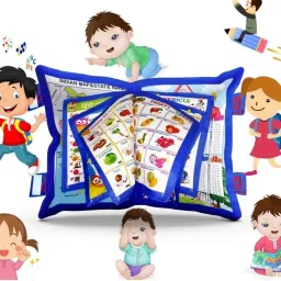 Digital Printed Cotton Educational Alphabet Learning Soft Pillow Cushion Book Foam Alphanumeric, Animals, Birds, Fruits, Geometric, Geometric, Toons & Characters Baby Pillow Pack of 1-25