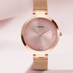 Pink Dial Analog Watch- For Women TWEL107SMU18-image-2