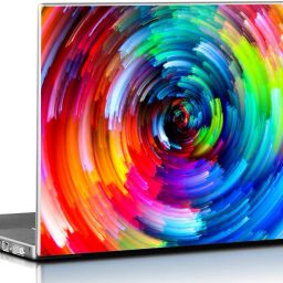 PIXELARTZ Laptop Skin Abstract Colorful Circle HD Quality 15.6 Inches Multi Color (9082 ) Vinyl Laptop Skin Compatible for 15.6 inch-image-67