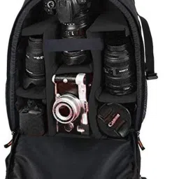 Smiledrive DSLR Camera Backpack Bag with Laptop Compartment & Well Padded Adjustable Grids for Lenses & Accessories-Made in IndiaCamera Bag-8