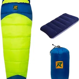 Camplite 10°C to 20°C Sleep Bag For Camping and Traveling(Blue/Lime Green,1kg) Sleeping Bag-image-65