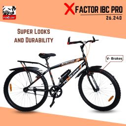 X FACTOR 26 INCH IBC PRO F/ORANGE & BLACK TYRE TUBE FOR HEIGHT 4.5 FT TO 6 FT 26 T (inch) Road Cycle-image-30