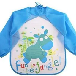 Quick Dry and Waterproof Full Sleeved Washable Waterproof Bib/Apron for Baby & Kids-image-87