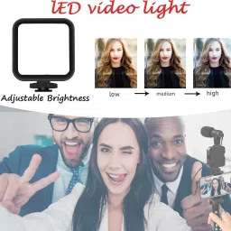 AMUSING Youtuber Accessories for Mobile with Light, Microphone,Tripod Stand Vlogging Kit Monopod Kit, Tripod Kit image 3