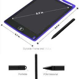 phagqu 8.5 Inch LCD WritingTablet / Drawing Board / Doodle Board / slate for kid - Digital electric slate Reusable Portable Ewriter Educational Toys, Gift for Kids Student Teacher Adults Portable Rugged Drawing Notepad Suitable for Home School Office Memo Notebook Portable & Reusable Electronic Notepad & Drawing Doodle Ruff Pad with Full Erase Mode, Lock Screen Function image 2