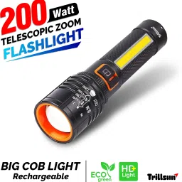 TS24 (Zoomable Led Metal body) with SOS Function, 25W Laser COB emergency light Torch-18