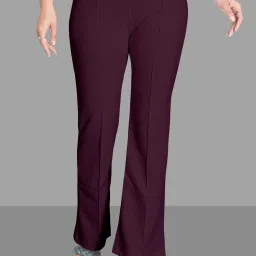 Women Regular Fit Multicolor Lycra Blend Trousers-image-44