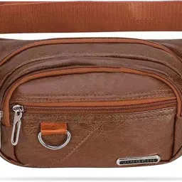 KRAPTICK PU Leather Waist Bag | Fanny Pack & Crossbody Bag for Travel, Running, Hiking & Gym | Waterproof & Lightweight Belt Bag | Adjustable Money Belt & Waist Pouch-image-74