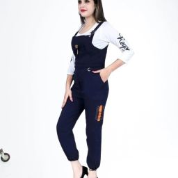 Women Black Dungaree-image-15