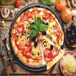 (Pack of 1) Exclusive Classical Design Pizza Serving Platter/ Snacks Serving Platter/ Food Tray for Home, Restaurant, Hotels, Lounge, Bars, Cafeteria Sizzler Tray-3