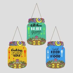 Good Food Good Mood Quote Decorative Kitchen Wall Hanging Decoration(WH_8922N-F) Pack of 3-image-11