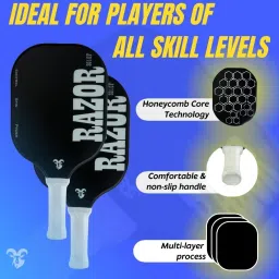 sporty goat RAZOR SG10F - Lightweight, Honeycomb Core, Enhanced Spin, Control and Power Pickleball Paddle image 3