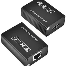 RuhZa HDMI Extender HDMI Transmitter Receiver TX RX Wired Ethernet Lan Adapter compatible with Windows-75