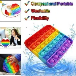 chigy wooh Pop It Push Pop Bubble Push Bubble Pop its Pop Toys For Kids Fidget Toys For Kids Stress Relief Tools For Adults Pop It Set Of 4 Poppit Pack Of Four Poppet Toy Popit Game [ Heart,Square,Octagon,Round ] image 2