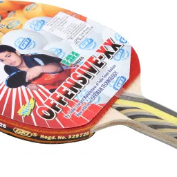 Offensive XX New Computerised Printed Cover TT Racquet By One Shot Retail Multicolor Table Tennis Racquet-image-73
