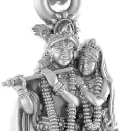 Radha Krishna ji Love Religious God Brass Pendant For Men & Women Silver Silver, Stainless Steel, Sterling Silver, Titanium, Zinc Pendant-image-16