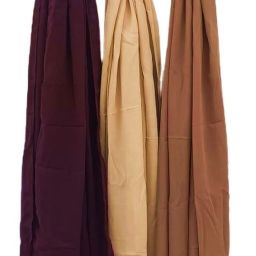 Embellished Georgette Women Beige, Brown, Gold Fancy Scarf, Scarf, Stole, Faux Turtleneck Neck Cover-image-56