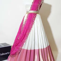 fabcartz Self Design Semi Stitched Lehenga Choli-picture-10