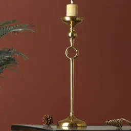 de maison decor Ajna Gold Aluminium Candle Holder-picture-48
