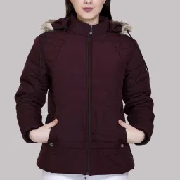 Women Solid Quilted Jacket-image-83