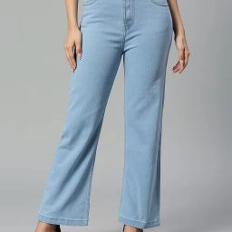 Women Mid Rise Light Blue Jeans-image-3
