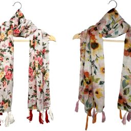 Printed Chiffon Women Multicolor Scarf, Stole, Fancy Scarf-image-101