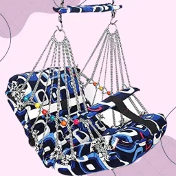 Baby Kids Folding and Washable 1-4 Year Babies Jhula (Multicolor Blue) Bouncer-44