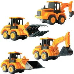 - Construction Vehicles Set For Kids - Friction toy - Movable Parts - 4 Vehicles-16