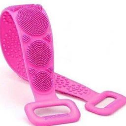 Silicone Body Back Scrubber Bath Brush Washer For Dead Skin Removal Mens Womens Double Side Brush Belt For Shower Exfoliating Belt, Easy to Clean, Lathers Well MULTI COLOR-image-16