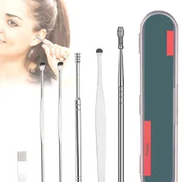 Beauty 6PCS Professional Ear Pick Earwax Removal Kit Ear Cleansing Tool Set, Ear Curette Ear Wax Remover Tool with Cleaning Brush and Storage Box-image-49