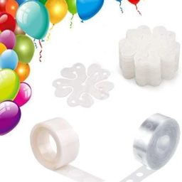 Party Balloon Decorating Garland 1 Strip Tape Arch 100 Dots Glue 6 Flower Clip-image-39