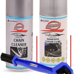 grandbiker Rear Wheel Paddock Stand Extra Strong with Swing Arm Rest Universal for Bajaj RS200 (Black) with 150 ML Chain Cleaner Combo Combo image 3