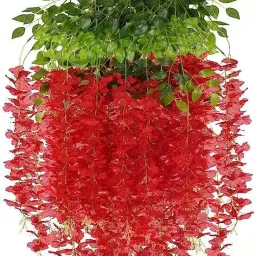 Red Westeria Artificial Flower-15