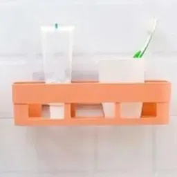 Self Adhesive Multi-Purpose Wall Hanging BATHROOM floating Shelf Plastic Wall Shelf-image-78