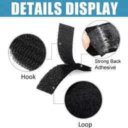 lakshminarayan sales Hook and Loop Strips with Adhesive 1x4 inch, Strong Back Fasten Mounting Tape Stick-on Velcro image 2