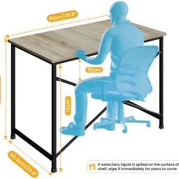 ascom Laminated Office Table - Multipurpose Study Table for Students & Adult | Desktop Engineered Wood Office Table image 3