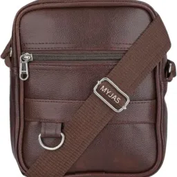 Brown Men Sling Bag pure lite Leather Crossbody Bag,Side Bag Men,Passport Sling-image-99