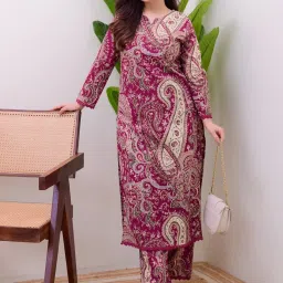 Women Viscose Rayon Kurti Palazzo Set-image-66