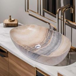 DESIGNER PREMIUM TABLE TOP COUNTER WASH BASIN (24x15x5 inch) penta 1222 (Glossy) Table Top Basin-image-34