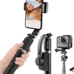 Jaggo Lal 3Axis Smooth Q08 Gimbal(black) 3 Axis Gimbal for Mobile, Camera image 2