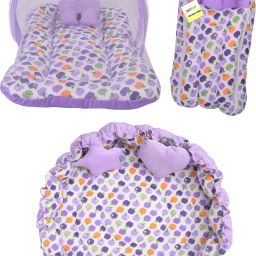 New Born Baby Bed Mattress Mosquito Net Sleeping Bag Gadda Set Nest Bed standard Crib-image-30
